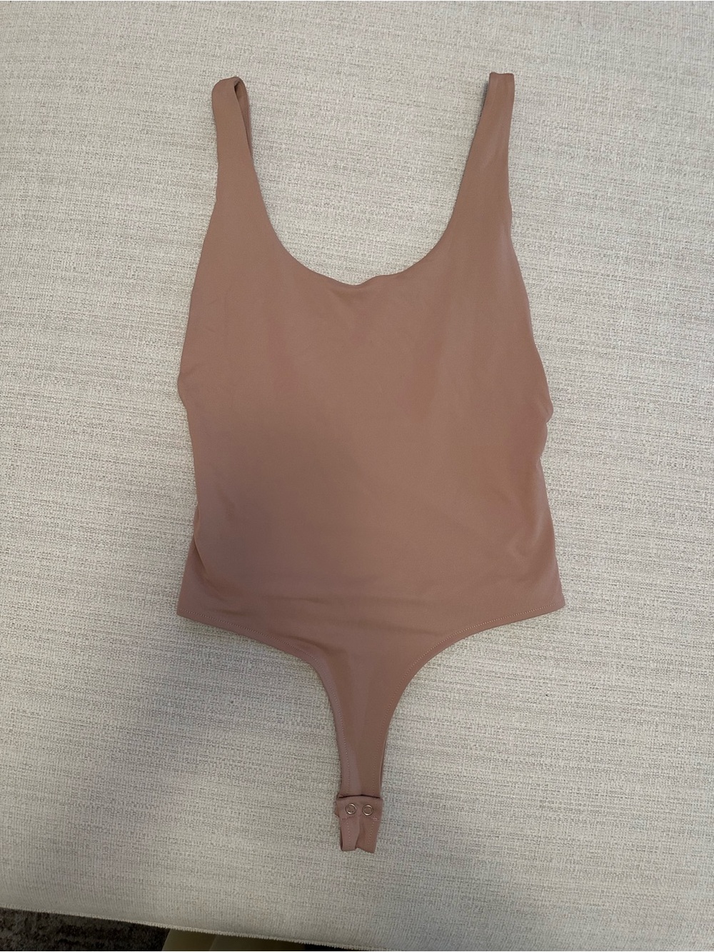 ReoRia Nude-Mauve Stretch Scoop Bodysuit